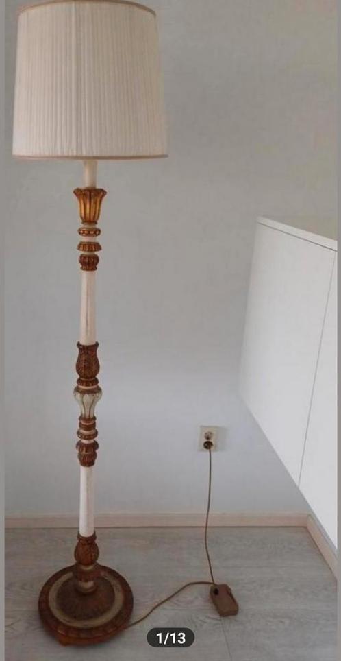 Klassieke staande lamp vloerlamp en dimmer brocante vintage, Huis en Inrichting, Lampen | Vloerlampen, Gebruikt, 150 tot 200 cm