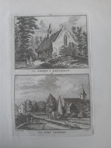 235-236 / Kerk Keulhorst en Dorp Leusden Kopergravure 1773 beschikbaar voor biedingen