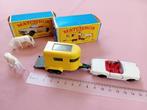 Matchbox set miniaturen 1/63, Mercedes SL met paardentrailer, Verzenden, Gebruikt, Auto