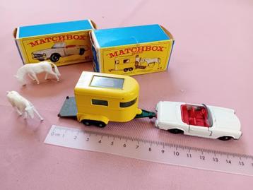 Matchbox set miniaturen 1/63, Mercedes SL met paardentrailer beschikbaar voor biedingen