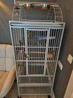 Nette Original Strong Sara papegaaienkooi in zilvergrijs, Dieren en Toebehoren, Vogels | Hokken en Kooien, Ophalen, Zo goed als nieuw