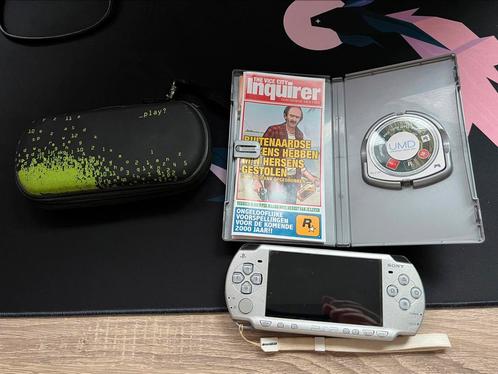 Sony PSP Slim & Lite Silver met GTA Vice City Stories, Spelcomputers en Games, Spelcomputers | Sony PSP, Zo goed als nieuw, PSP Slim