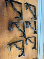 6x Plankdragers ijzer smeedijzer gevlochten, Huis en Inrichting, Ophalen of Verzenden, Zo goed als nieuw