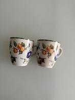 Twee vintage kopjes met fruitmotief Janneke Brinkman, Huis en Inrichting, Keuken | Servies, Ophalen of Verzenden, Zo goed als nieuw