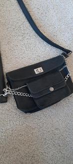 Lederen handtasje crossbody zwart B.O.Y, Overige merken, Zwart, Ophalen of Verzenden, Zo goed als nieuw