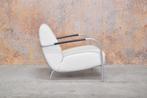 ZGANieuw witte leren Harvink Columbus design fauteuil, Huis en Inrichting, Harvink, Harvink, Design, 75 tot 100 cm