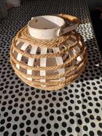 Sfeervolle witte lantaarn met touw accenten, Huis en Inrichting, Overige materialen, Wit, Ophalen of Verzenden, Zo goed als nieuw