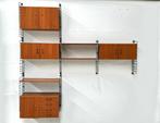 Vintage Tomado-Musterring teak wall unit/wandmeubel,1960., Gebruikt, Teakhout, 200 cm of meer, Ophalen of Verzenden
