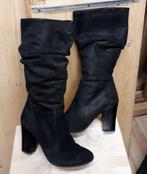 Invito, mooie vintage zwarte suede laarzen maat 41, Hoge laarzen, Zwart, Ophalen of Verzenden, Zo goed als nieuw