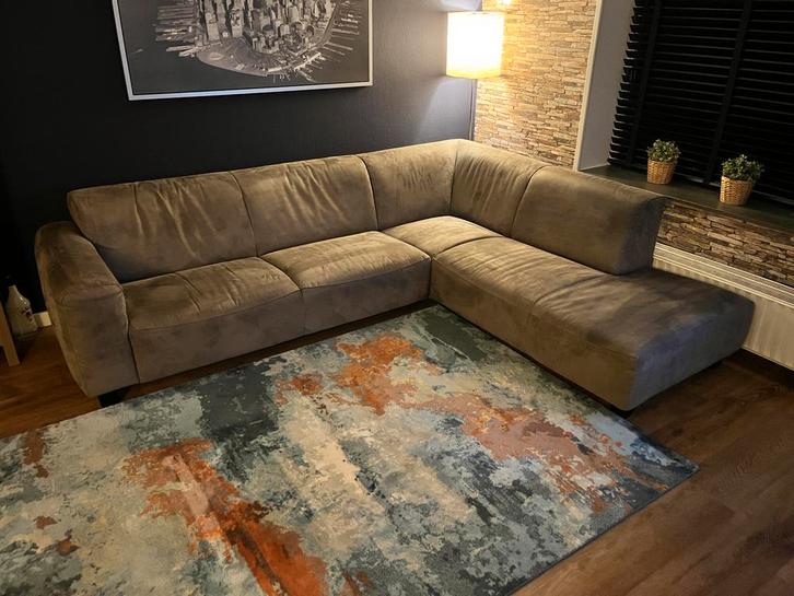 Hoekbank, Huis en Inrichting, Banken | Bankstellen, Gebruikt, Hoekbank, Vierpersoons of meer, 250 tot 300 cm, 150 cm of meer, Stof