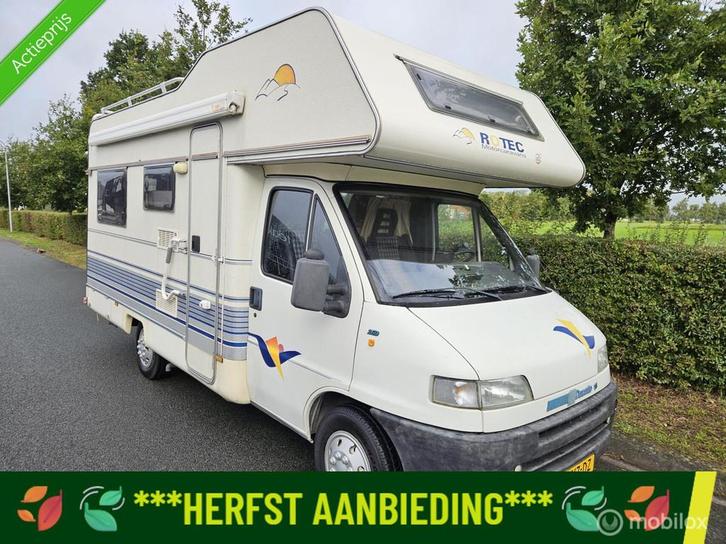 Rotec Alkoof Camper 1998 – 5 slaapplaatsen, 98.524 km☆, Caravans en Kamperen, Campers, Bedrijf, Fiat, Diesel, Handgeschakeld, 6 tot 7 meter