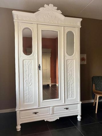 Massief eiken kleding linnen meidenkast leg lade hang vintag beschikbaar voor biedingen