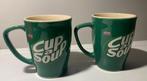 2 Groene Unox cup a soup mokken.  Hoogte 9,5 cm., Ophalen of Verzenden, Zo goed als nieuw, Gebruiksvoorwerp