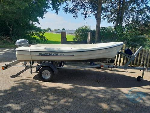 Quicksilver 360 / Yamaha 4 pk / 4-takt / console boot sloep, Watersport en Boten, Vis- en Consoleboten, Gebruikt, Tot 10 pk, 3 tot 6 meter