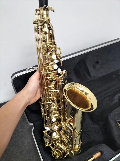 Altsaxofoon Hornsby A-100, Muziek en Instrumenten, Blaasinstrumenten | Saxofoons, Zo goed als nieuw, Alt, Met koffer, Ophalen