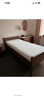 Auping Senioren bed, Ophalen, Gebruikt, Eenpersoons, Teak