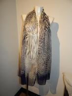 Marccain grote zijde shawl animal print uiteinde paars