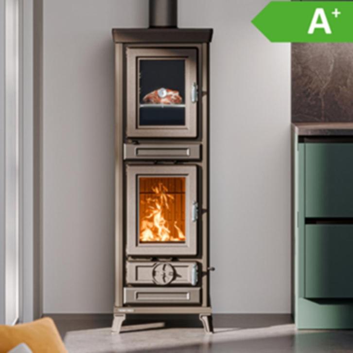 Gietijzeren Houtkachel met Oven en Bakplaat Agnese Evo Easy, Witgoed en Apparatuur, Ovens, Nieuw, Vrijstaand, Oven, 60 cm of meer