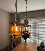 Industriële plafondlamp (2 stuks) - Rivièra Maison, Huis en Inrichting, Lampen | Hanglampen, Ophalen, Zo goed als nieuw, Glas