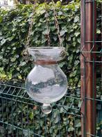 Vintage glazen hang vaas druppel vorm, Huis en Inrichting, Woonaccessoires | Vazen, Ophalen, Overige kleuren, Glas, Minder dan 50 cm