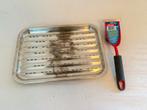 Herbruikbare Grillplaat + Borstel, Ophalen of Verzenden, Gebruikt