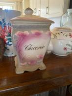 Antieke Chicorée Pot met Deksel Keramiek Aardewerk Vintage D, Antiek en Kunst, Antiek | Keramiek en Aardewerk, Ophalen of Verzenden