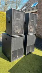 CARNAVAL TIP! PA speakerset GRF actieve toppen en subwoofer, Audio, Tv en Foto, Luidsprekers, Gebruikt, 120 watt of meer, Front, Rear of Stereo speakers
