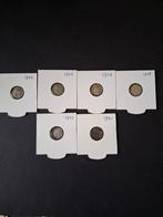 6 dubbeltjes, Wilhelmina, 1935 tot en met 1940, Setje, Zilver, Ophalen of Verzenden, 10 cent
