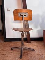 Vintage industriele Atelierstoel bureaustoel burostoel, Huis en Inrichting, Ophalen, Gebruikt, Grijs, Bureaustoel