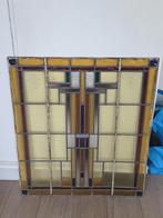 Vintage Glas in Lood Raam - Prachtstuk! 70 bij 80 cm, Doe-het-zelf en Verbouw, Glas en Ramen, Ophalen, Gebruikt