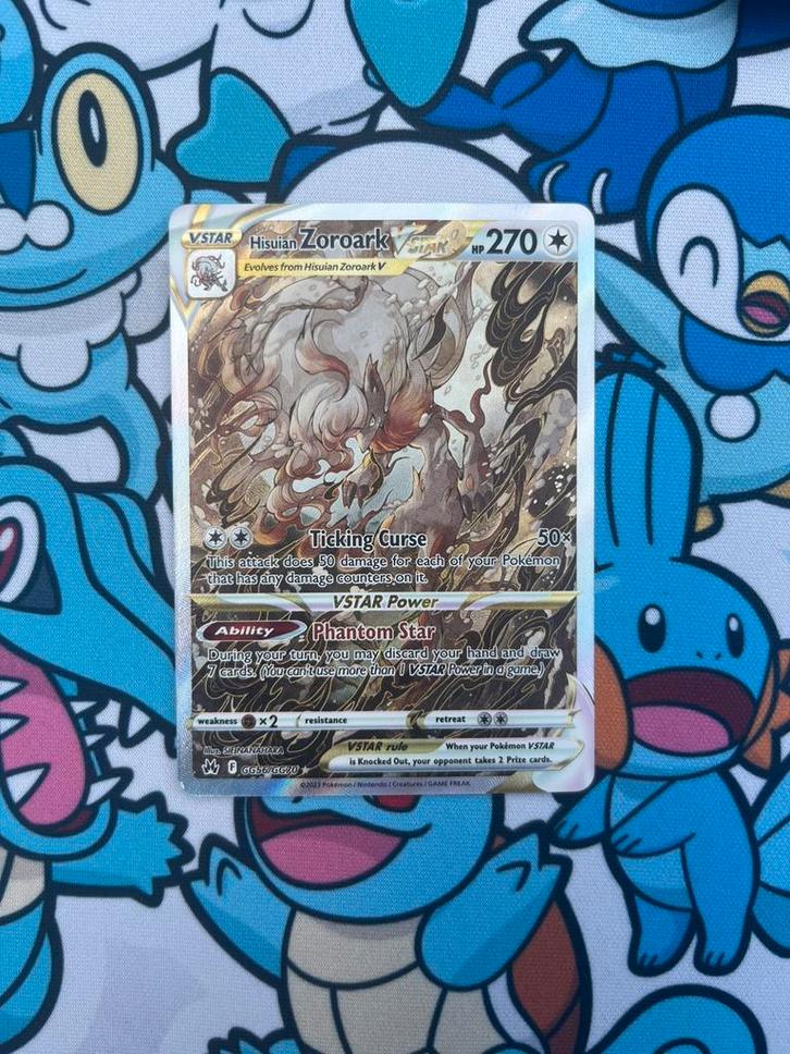 Hisuian Zoroark Vstar GG56/GG70, Hobby en Vrije tijd, Verzamelkaartspellen | Pokémon, Zo goed als nieuw, Losse kaart, Foil, Verzenden