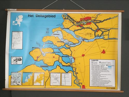 Landkaart Het Deltagebied - Uitgeverij Ajodakt, Boeken, Atlassen en Landkaarten, Gelezen, Landkaart, Nederland, 1800 tot 2000
