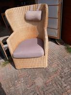 Mooie rieten stoel, Huis en Inrichting, Fauteuils, Ophalen, Zo goed als nieuw, Minder dan 75 cm, 50 tot 75 cm