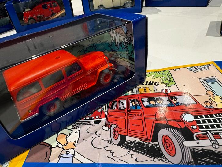 Kuifje auto 1:43 jeep overland uit zaak zonnebloem, Verzamelen, Stripfiguren, Zo goed als nieuw, Beeldje of Figuurtje, Kuifje
