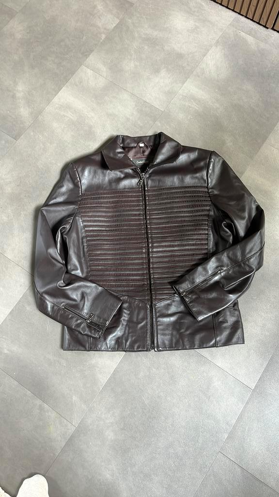 Stoere leren jas – bruin – maat 40 – merk Leather Sound, Kleding | Dames, Jassen | Zomer, Zo goed als nieuw, Ophalen of Verzenden