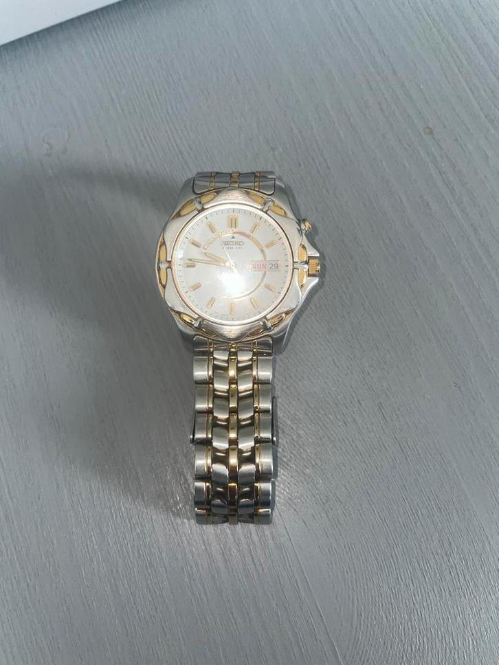 Seiko Kinetic 5M43-0A70 Polshorloge, Sieraden, Tassen en Uiterlijk, Horloges | Heren, Gebruikt, Polshorloge, Seiko, Staal, Ophalen