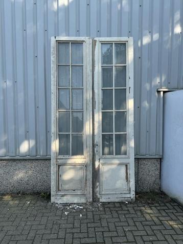 Prachtige antieke ensuitedeuren met geslepen glas 77 x 318 beschikbaar voor biedingen