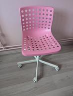 Roze Ikea bureaustoel met witte voet (Skalberg/Sporren), Ophalen, Zo goed als nieuw, Roze, Bureaustoel