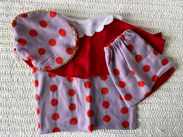 Pietenpak Hema rood/paars maat 98, Diversen, Sinterklaas, Zo goed als nieuw, Ophalen of Verzenden