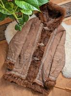 Vintage 70s Afghaanse lammy shearling schapenvacht winterjas, Ophalen of Verzenden, Zo goed als nieuw, Maat 38/40 (M), Bruin