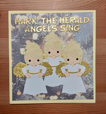 Kerstkaart met engelen beschikbaar voor biedingen