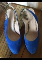 Schoen pump zgan 38 kobalt blauw suède merk Lilian hak 9 / 7, Ophalen of Verzenden, Zo goed als nieuw, Blauw