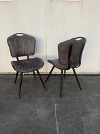 42 stuks Luxe horeca, kantine, restaurant stoelen antraciet, Huis en Inrichting, Stoelen, Ophalen, Zo goed als nieuw, Metaal, Grijs