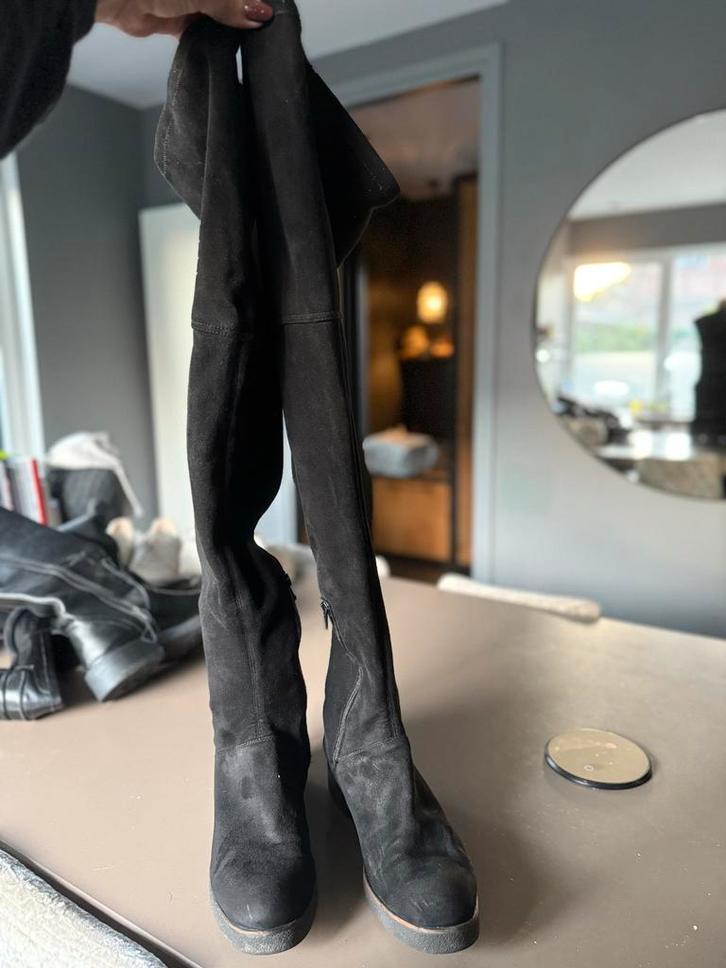 Unisa Overknee Laarzen Zwart Maat 41, Kleding | Dames, Schoenen, Zo goed als nieuw, Hoge laarzen, Zwart, Ophalen of Verzenden