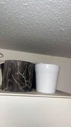 3 plantenpotjes, Ophalen, Kunststof, Rond, Zo goed als nieuw