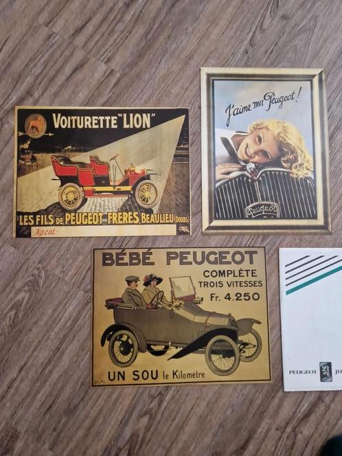 peugeot vintage jubilée posters incl. specs (uniek!!), Verzamelen, Automerken, Motoren en Formule 1, Nieuw, Ophalen of Verzenden