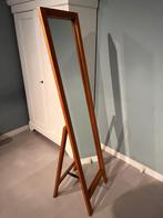 Staande spiegel met houten lijst, Huis en Inrichting, Woonaccessoires | Spiegels, Ophalen, Minder dan 50 cm, Zo goed als nieuw