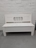 Witte Klepbank met Opbergruimte. Ophalen of bezorgen, Gebruikt, Wannahavechairs, Minder dan 75 cm, Tweepersoons