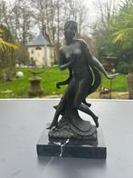 Bronzen sculptuur van Naakte Danseres signed Joe Descomps, Ophalen of Verzenden, Brons