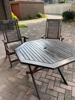 Houten bistro set, Tuin en Terras, Tuinsets en Loungesets, Ophalen, Zo goed als nieuw, Hout, 2 zitplaatsen